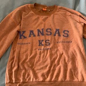 Me to We orange crew neck from Pacsun!